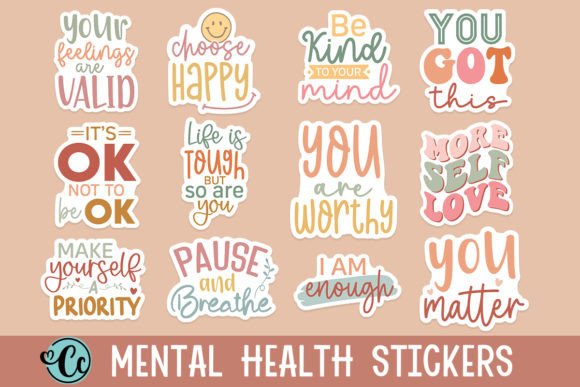 Download Printable Mental Health Stickers Designs - Printable Collection