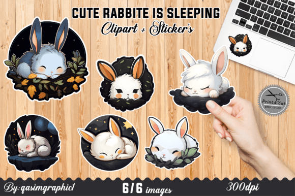 Download Cute Kawaii Rabbit Printable Stickers - Printable Collection