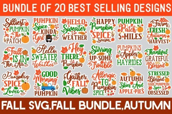Download Fall Sticker SVG Printable Bundle - Printable Collection