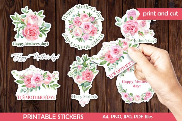 Download Mothers Day Printable Digital Stickers - Printable Collection