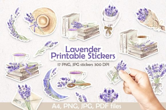 Download Lavender Printable Digital Stickers - Printable Collection