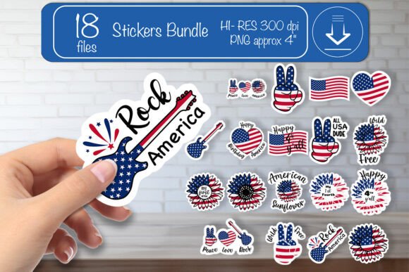Download Patriotic Stickers Svg Bundle, Printable - Printable Collection