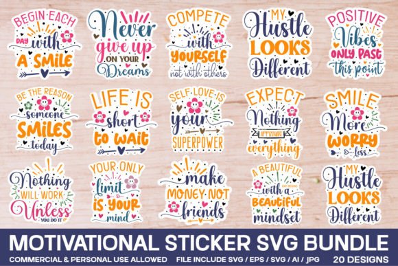 Download Motivational Sticker Svg Bundle - Premium Resources