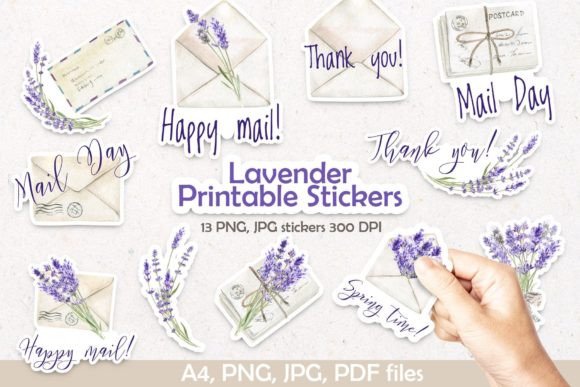 Download Lavender Printable Digital Stickers - Printable Collection