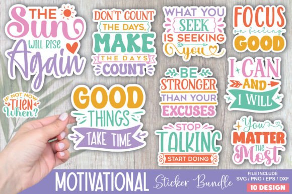 Download Motivational Stickers Bundle - Motivational sticker Collection