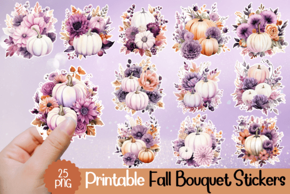 Download Printable Fall Bouquet Stickers - Printable Collection