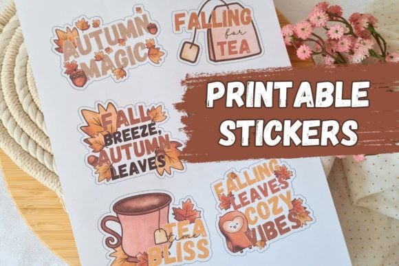 Download PDF Printable Cozy Fall Stickers Sheet - Printable Collection