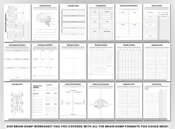 Download Brain Dump Journal Printable, Mental Hea - Printable Collection