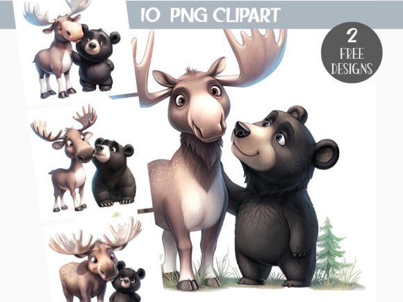 Download Moose and Bear Bundle 10 PNG Images - Images Collection